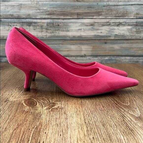 Sam Edelman Bianka Dahlia Pink Suede Pointed Toe Kitten Heels - Picture 6 of 13